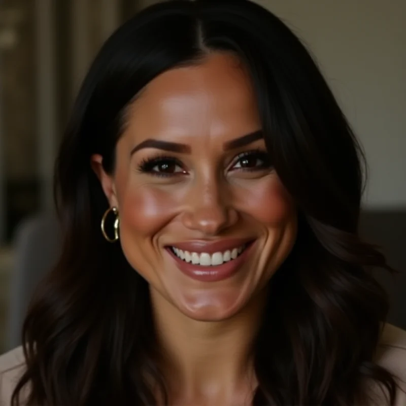 Meghan Markle smiling at camera