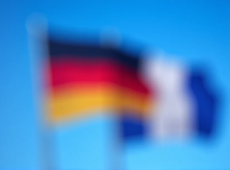 German and French flags waving together