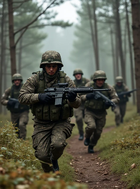 German soldiers in training exercises