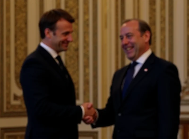 Friedrich Merz and Emmanuel Macron shaking hands in Paris