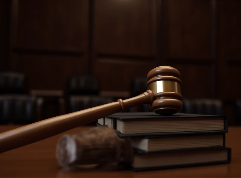 A gavel resting on a stack of legal books in a courtroom, symbolizing the High Court's decision.