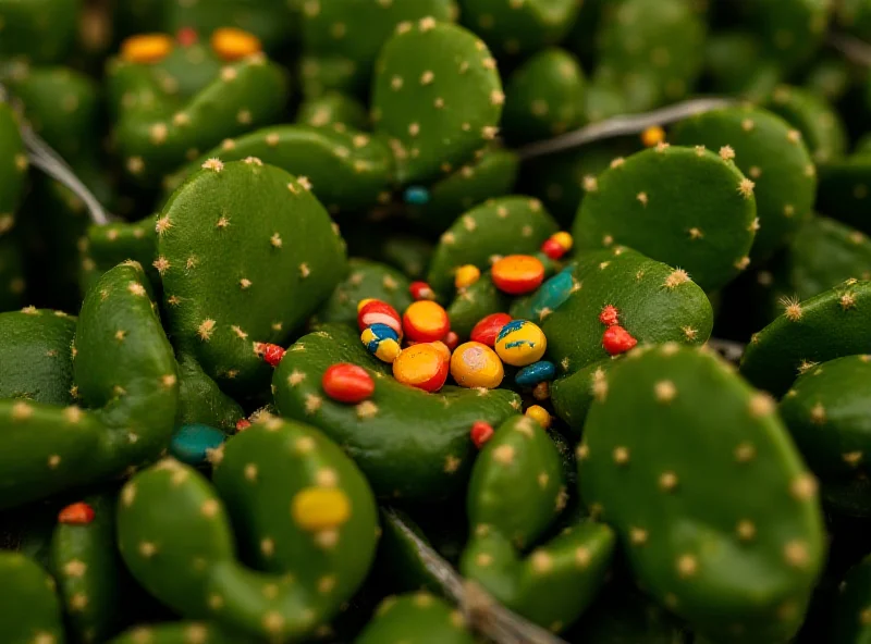 Fentanyl pills in cactus