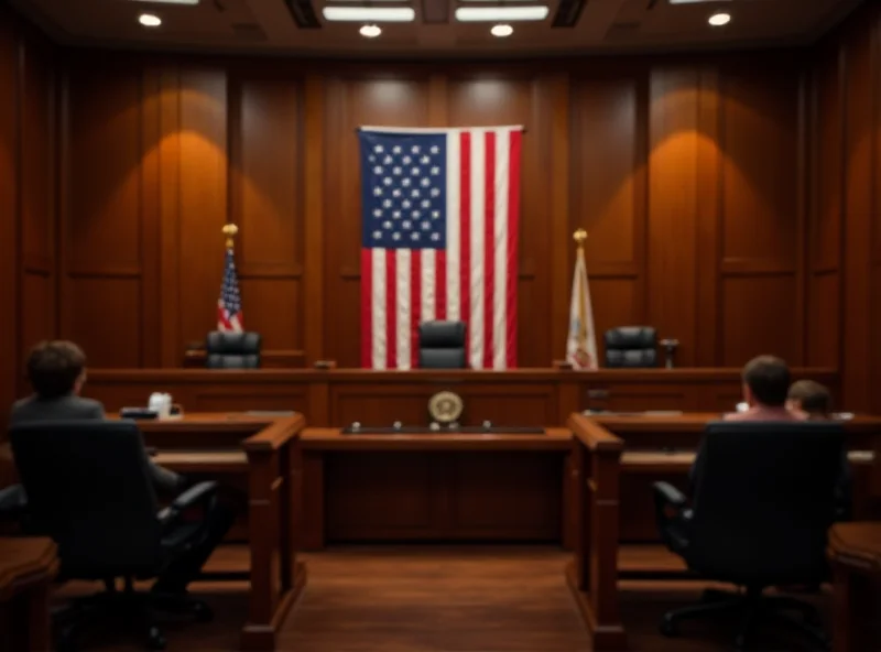 Image of a courtroom scene in New York City