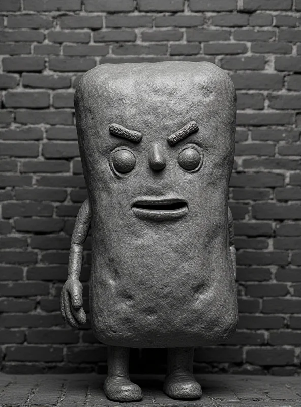 Bernd das Brot standing in front of a brick wall