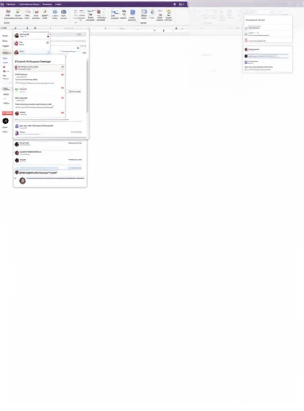 Screenshot of Microsoft Teams interface with various chat windows and video call options.