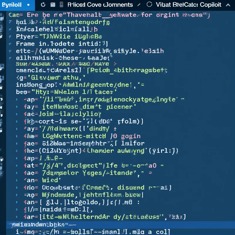 Screenshot of Visual Studio Code with GitHub Copilot suggesting code completions.