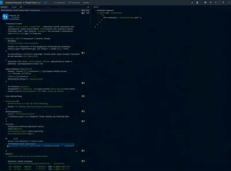 A sleek, modern interface of Microsoft Visual Studio Pro 2022 with multiple code windows open, showing lines of code in different programming languages. The IntelliCode feature is highlighted, showcasing real-time coding suggestions.