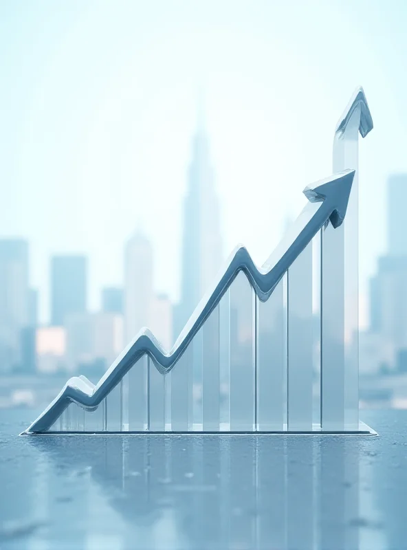 A graph showing an upward trending line representing investments in Microsoft by wealth management firms, with a subtle cityscape in the background.