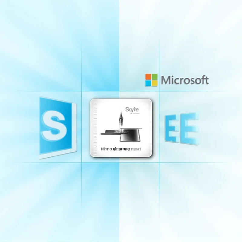 Collage of the Skype logo, the Microsoft logo, and a warning sign with a Mac computer, representing the two major announcements from Microsoft.