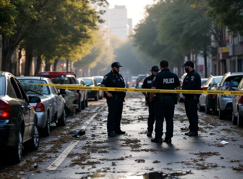 Police investigating a car attack site in Haifa, Israel