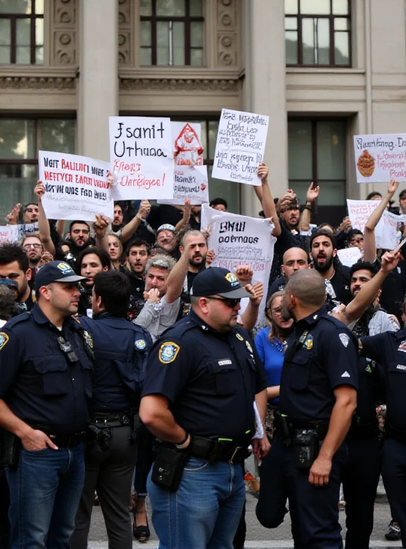 Image of a protest related to the Israeli-Palestinian conflict