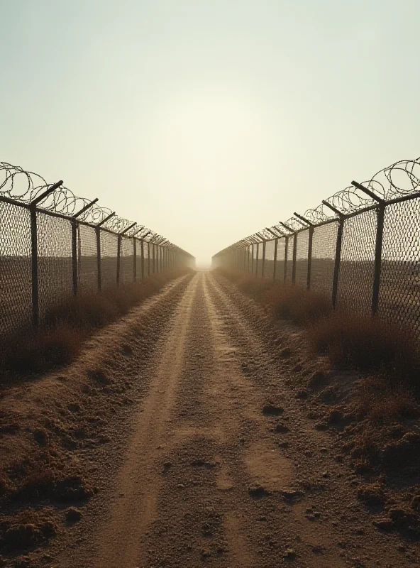 A depiction of the Gaza Strip border