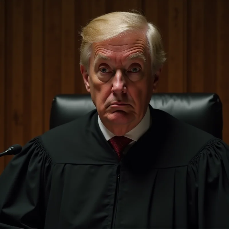 A close-up of a concerned judge in a courtroom, listening intently to testimony with a pensive expression.