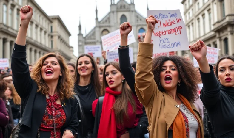 Milan Activists March Against Patriarchy, Pifferi Faces Evaluation