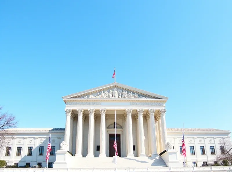 The United States Supreme Court building on a sunny day.