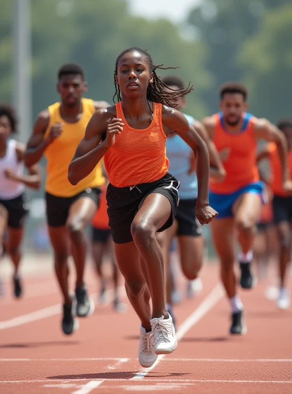 Image of athletes competing in a track event