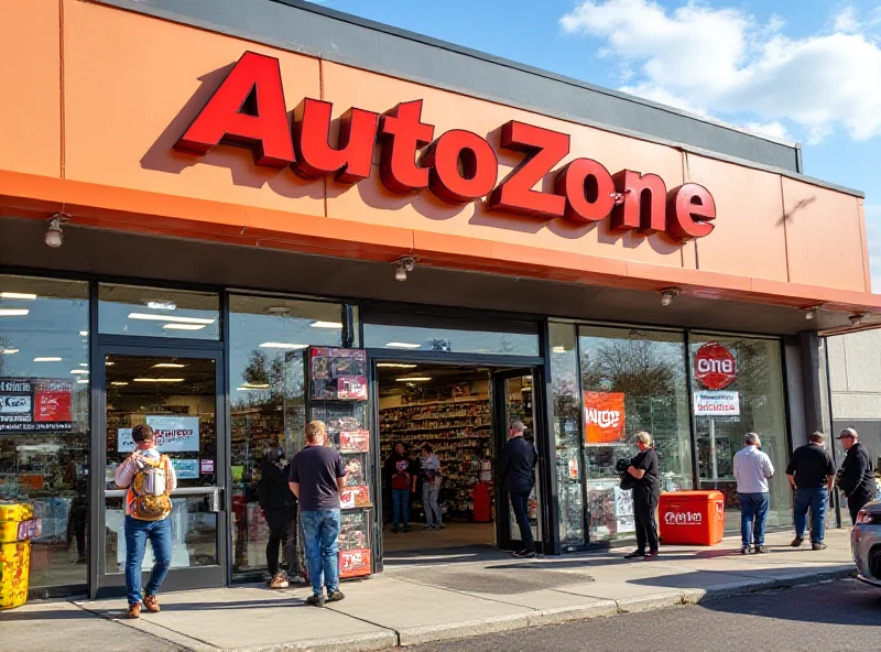 AutoZone store exterior, showcasing its retail presence and brand identity.