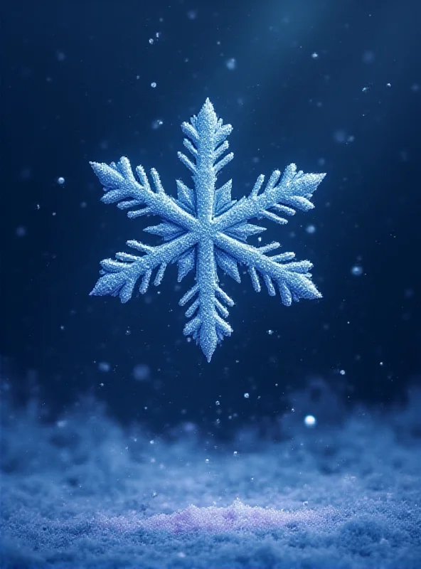 Illustration of a snowflake falling, representing a potential downturn for Snowflake stock