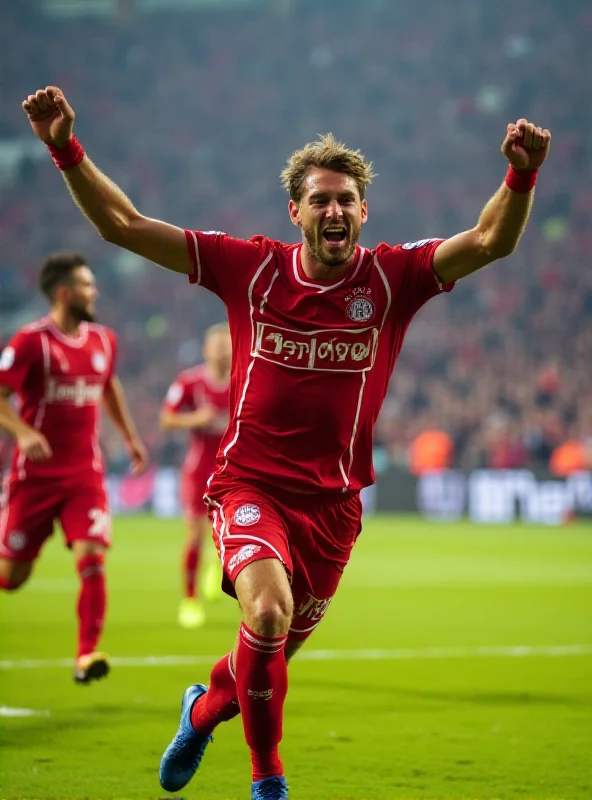 Leon Goretzka celebrating a goal for FC Bayern.