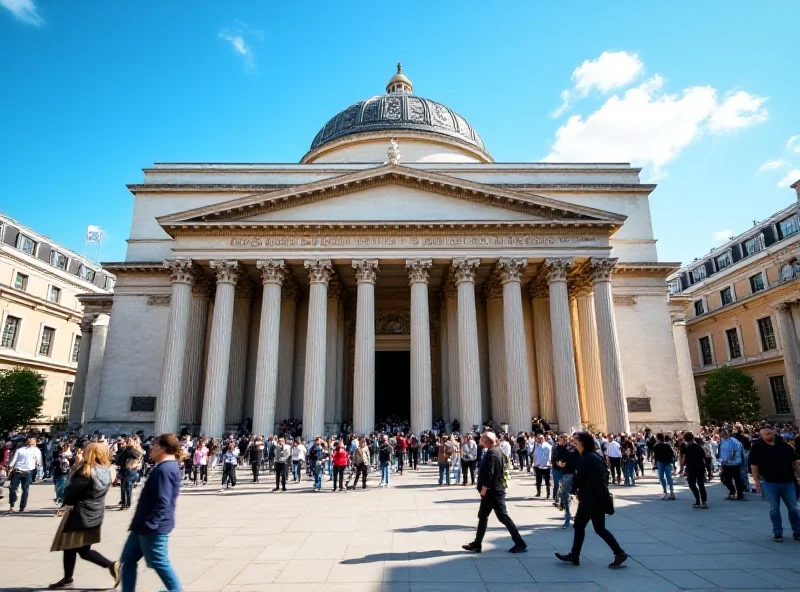 Exterior of the British Museum in London.