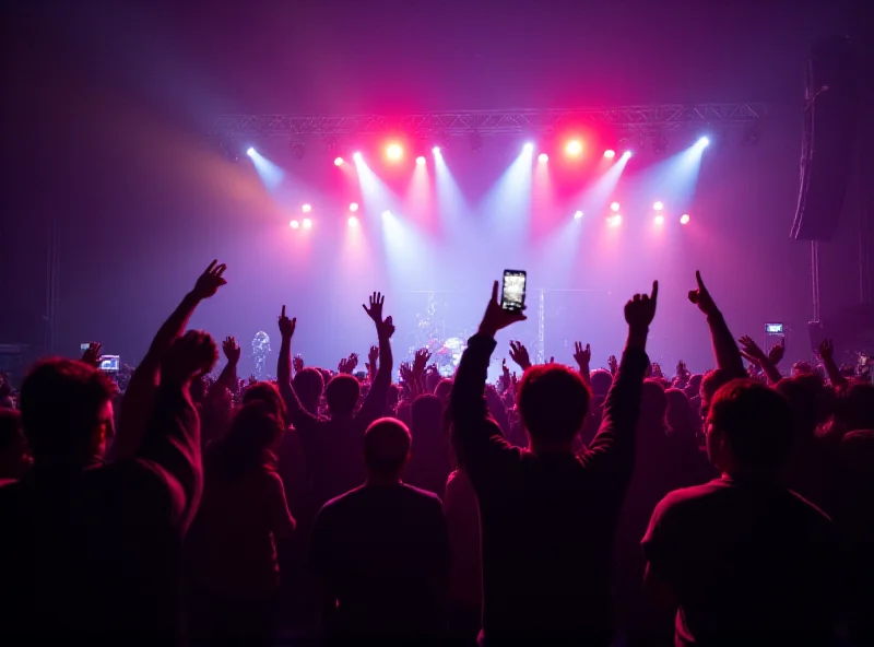 Crowd of people at a vibrant music concert