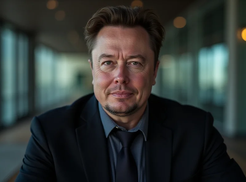 Elon Musk looking thoughtful in a suit.