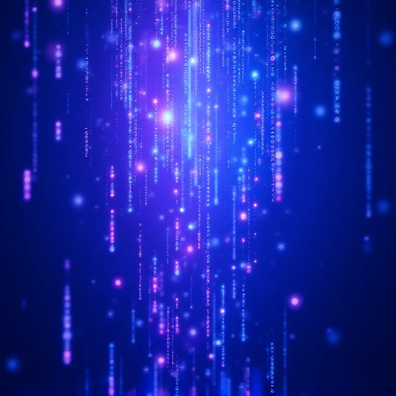 A stylized image representing artificial intelligence, with binary code and glowing circuits.