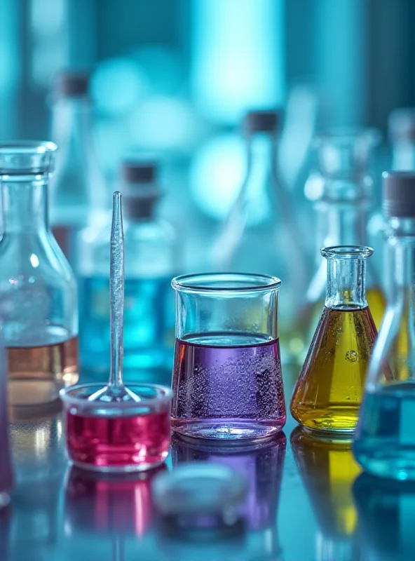 Close up of laboratory equipment used in biotechnology research