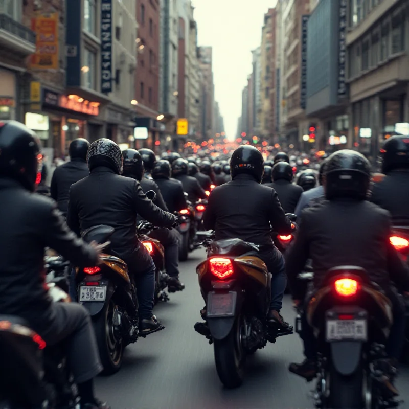 Abstract image depicting overcrowded bike lanes.