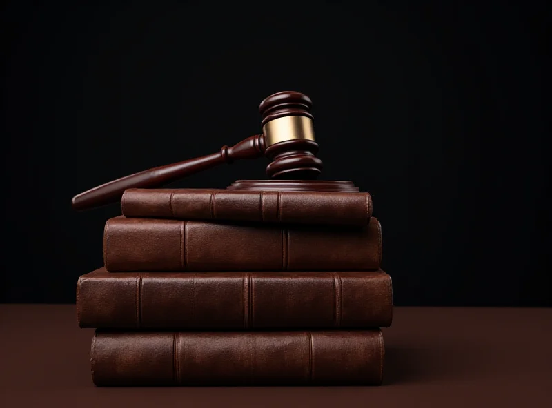 A gavel resting on a stack of legal books, symbolizing justice and the legal system.