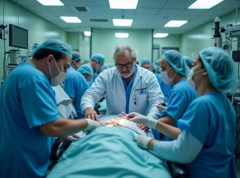 A doctor examining a patient in an emergency room.