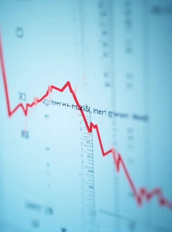 A downward trending line graph overlaid on an image of a medical chart, symbolizing reduced growth in the healthcare industry.