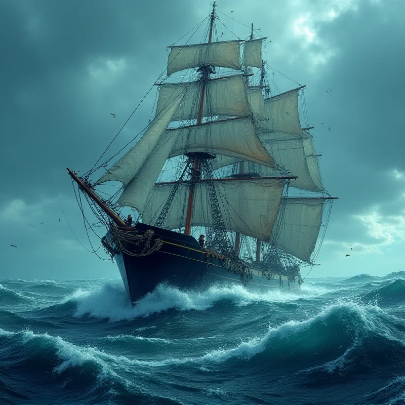 A ship navigating through a stormy sea, representing Innospec's ability to navigate uncertain times.