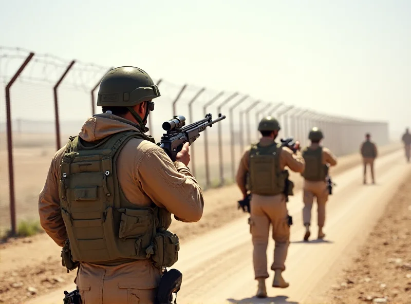 Israeli soldiers near the Gaza border