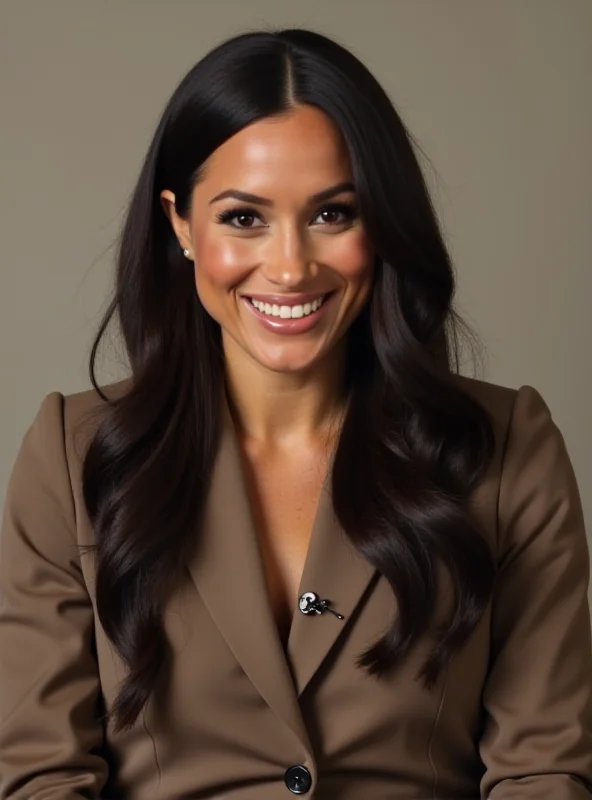 Meghan Markle smiling during an interview