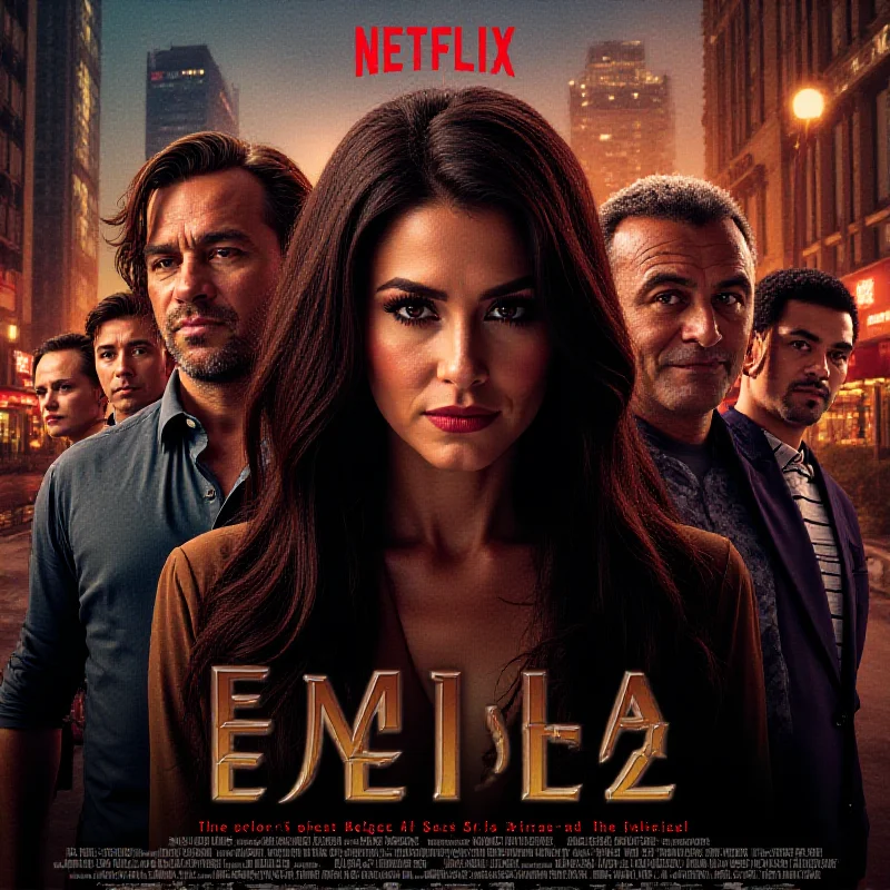 A promotional image for the movie 'Emilia Pérez' on Netflix.