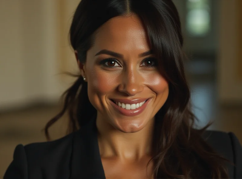 Meghan Markle smiling warmly in a promotional image for her Netflix series