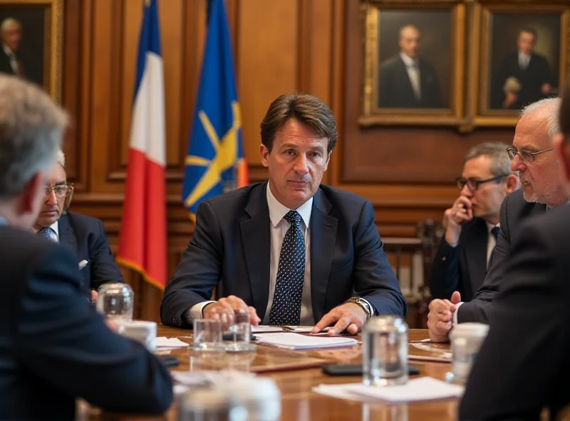 Manuel Valls meeting with local representatives in New Caledonia.