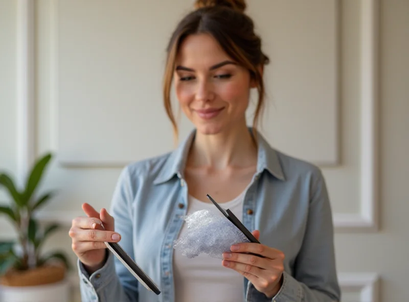 A person holding the new iPad Air, showcasing its sleek design and vibrant display.