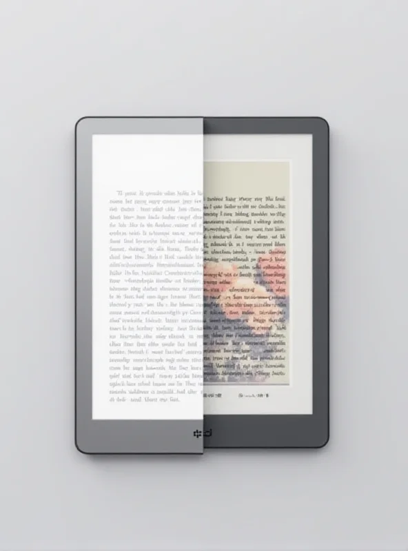 The TCL Nxtpaper 11 Plus tablet displaying an e-book in e-ink mode next to the same tablet displaying a colorful image.