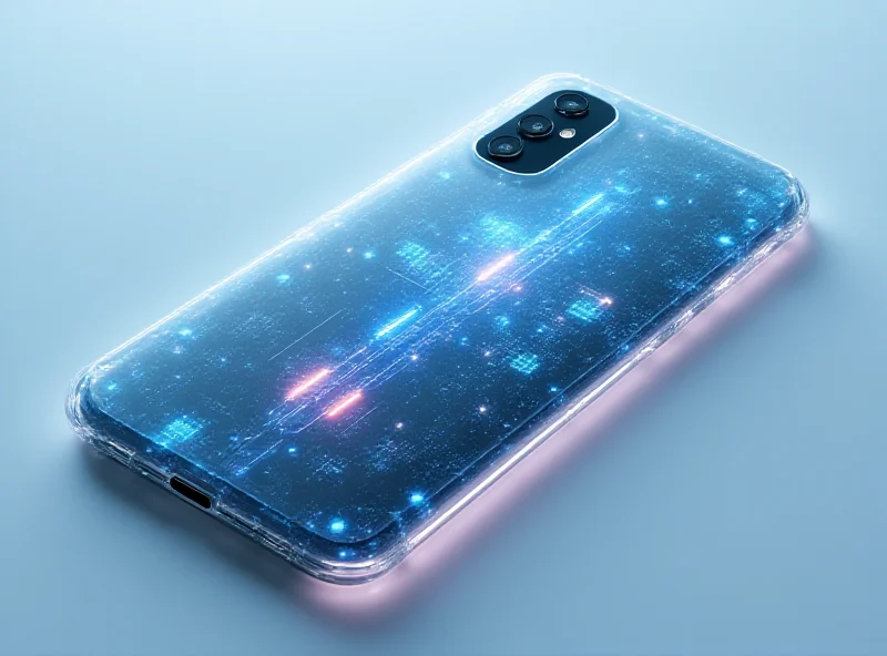 A sleek and modern Nothing Phone 3a Pro with a transparent back revealing internal components, glyph lights glowing in a pattern.