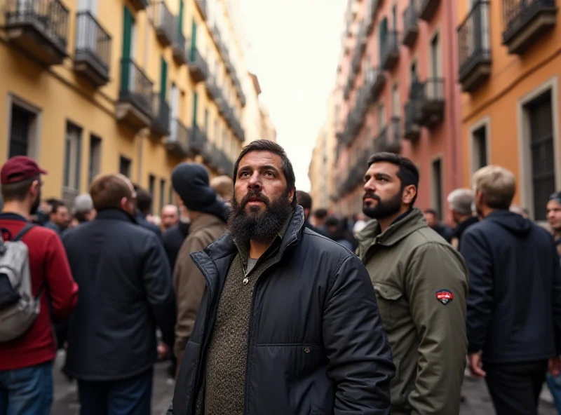 People speaking in catalan in Barcelona