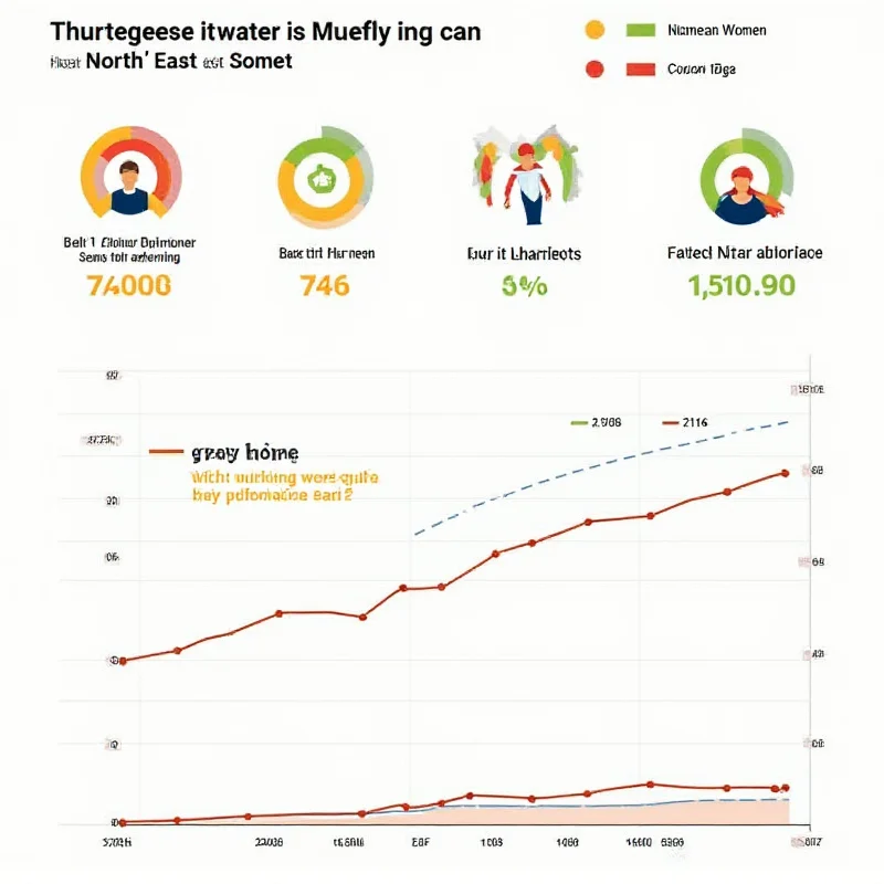 Infographic showing positive trend lines for women's employment and decreasing gender pay gap