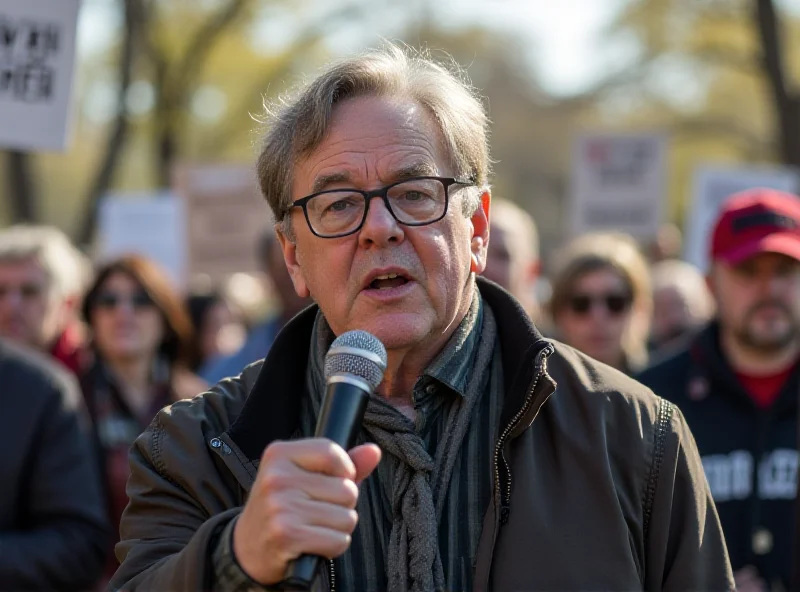 Walden Bello at a protest