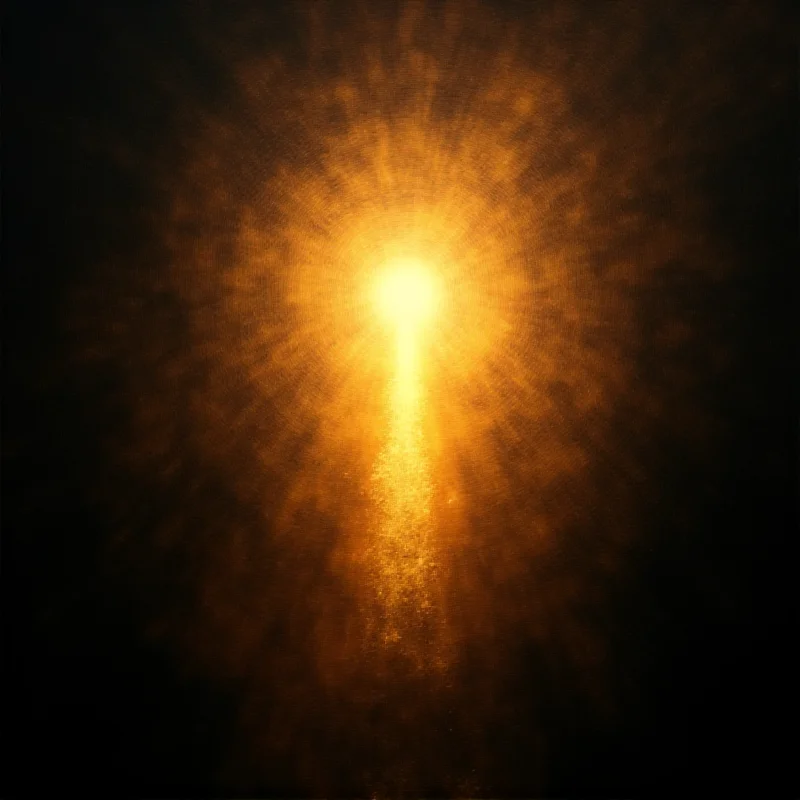 An abstract image representing transformation and empowerment, with bright light emerging from darkness.