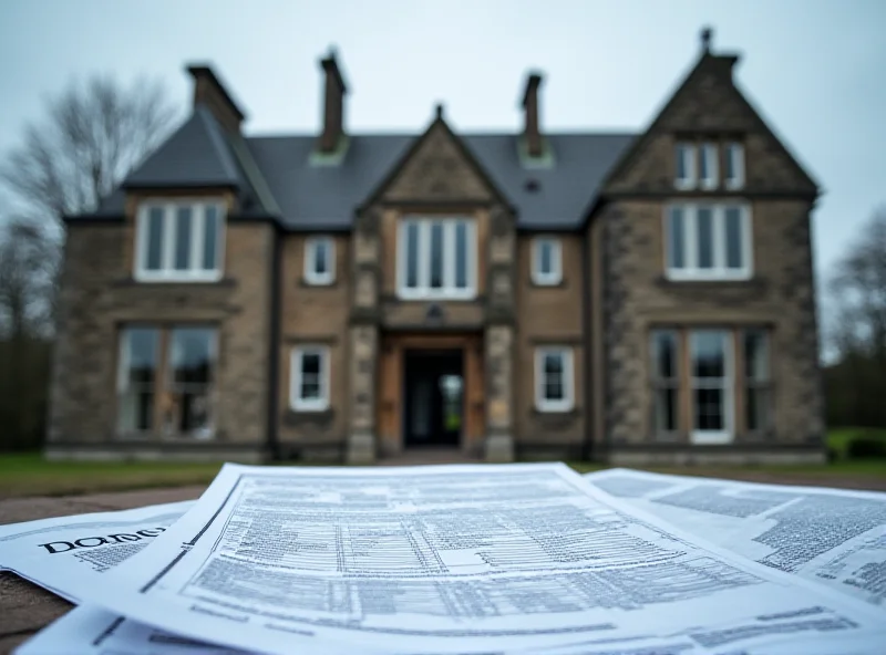 Image of a Scottish council building with tax forms.