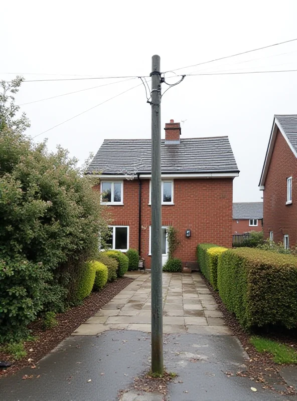 Image of a telegraph pole obstructing a driveway