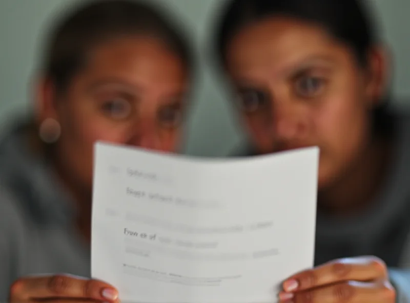 Image of worried parents looking at a school acceptance letter, symbolizing the stress of National Offer Day