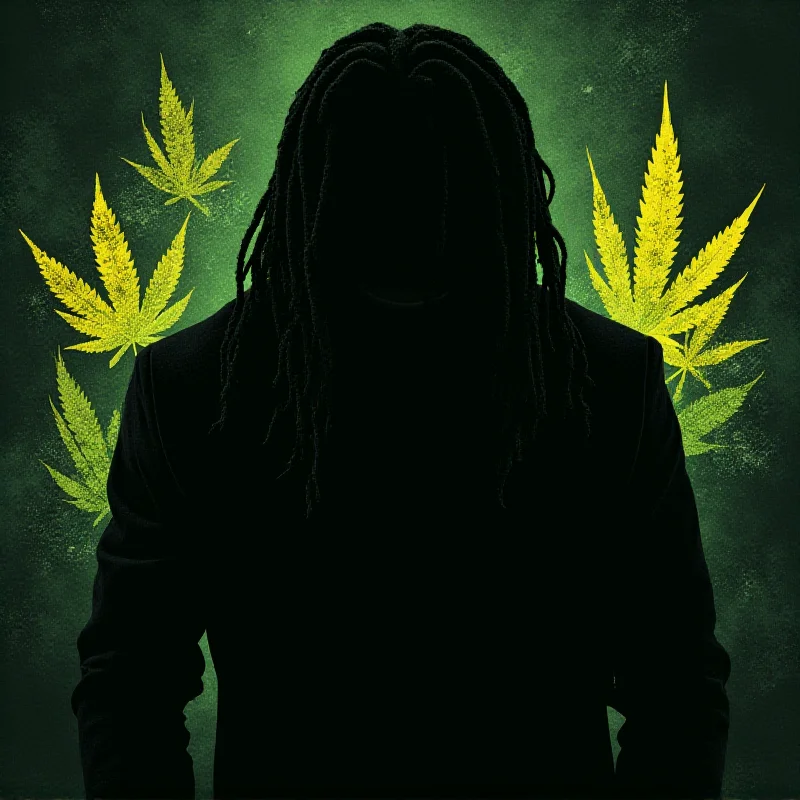 A stylized image depicting a shadowy figure representing Adam 'Pacman' Jones, with symbols of doping tests and marijuana leaves in the background, hinting at his confession.