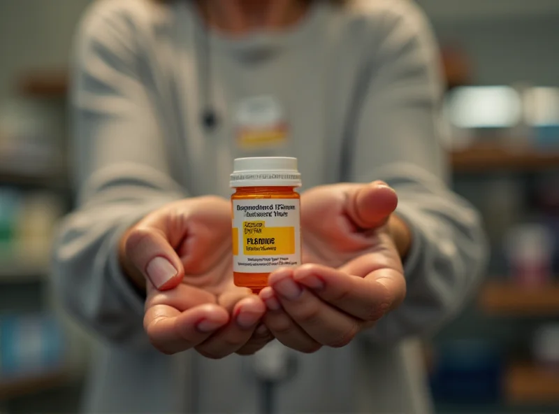 A close-up shot of hands holding a pill bottle, symbolizing dementia treatment.